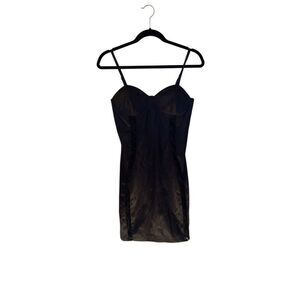 G by guess women’s black satin body con dress size XS